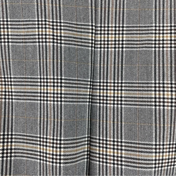 Zara Gray Plaid High Waist Flat Front Skinny Trousers Academia University SZ M - Picture 4 of 13